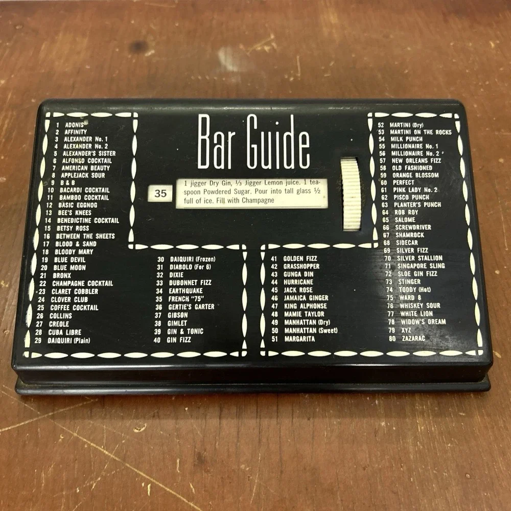 Vintage 1950s  Bar Guide Glen Shaw Mixed Drinks 80 Cocktail Recipes Black MCM